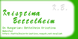 krisztina bettelheim business card